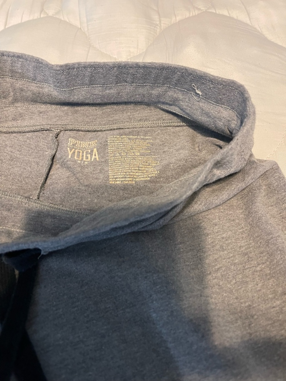 PINK Yoga Heather Gray Pullover Top